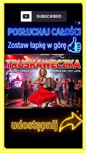 🍓 TRUSKAWECZKA – Ale to BUJA!🔥 HIT LATA 2026? Sprawdź to! #shorts #discodance #akordeon #nowość2026
