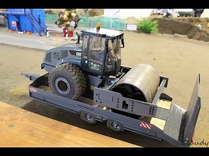 Caterpillar Roller working at the temporary road