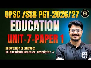 SSB / OPSC PGT Education | Median & Mode | Descriptive Statistics Explained