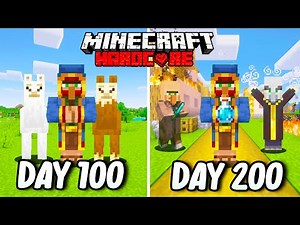 I Survived 100 Days as a WANDERING TRADER in Hardcore Minecraft... Minecraft Hardcore 100 Days