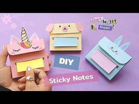 Diy Sticky note/How to make note pad/Sticky notes without double sided tape/Homemade Stationary Item
