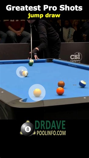 Dr. Dave shows the greatest jump draw shots ever from pro tournament pool matches. For more info and shots, see my "Greatest and Most Interesting PRO POOL SHOTS of All Time … 200 Shots in 20 Categories" video: https://youtu.be/4U0vSAkvL1k And for more, see: https://drdavepoolinfo.com/videos/pool-shots/ | Dr-Dave Alciatore