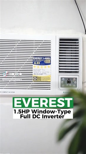 8.2K views · 88 reactions | Looking for a new aircon this season? Check out #everestappliances Window-Type Full DC Compact Inverter and save up to 60% on your power consumption. #aircon #inverteraircon | Everest Appliances PH | Facebook