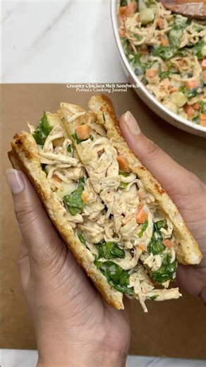 Creamy Chicken Melt Sandwich 🥪