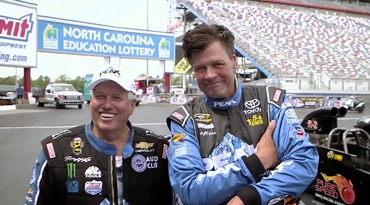 97K views · 723 reactions | NASCAR meets NHRA! Legend John Force gives Michael Waltrip a lesson in drag racing. #NHRAonFS1 | FS1 | Facebook