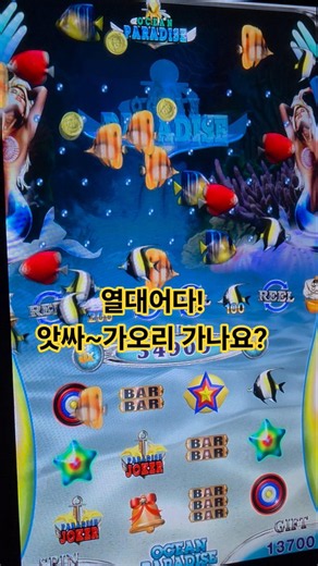 한국형 슬롯 릴게임 오션파라다이스 이제 가오리 가나요? #오션파라다이스 #슬롯게임 #릴게임