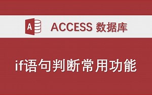 if语句判断常用功能 Access数据库系统功能讲解 VBA代码编程实例