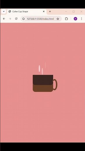 ☕ CSS Coffee Cup Animation | Pure HTML & CSS Coffee Mug with Steam Effect