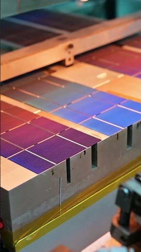 How Solar Panels Begin: Automatic Cell Stringing