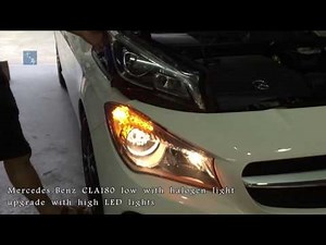 Mercedes-Benz w117, CLA250, CLA350 halogen headlamp upgrade upgrade LED static headlamps