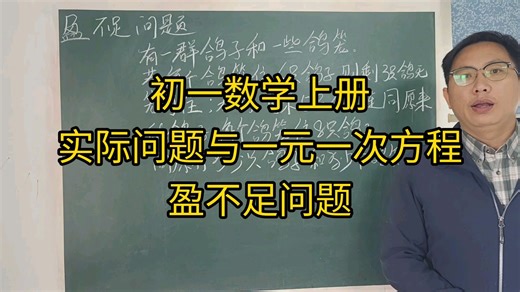 初一数学上册，实际问题与一元一次方程，盈不足问题
