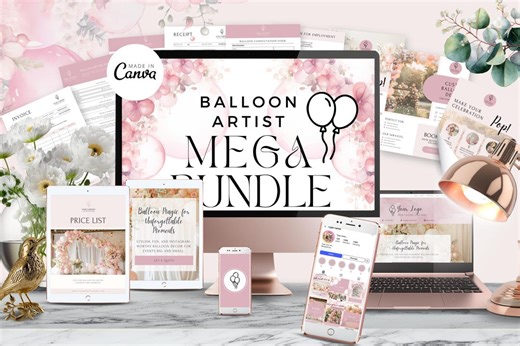 Balloon Business Forms Bundle, Editable Invoice, Order Form & Contract Templates for Event Decorators, Website, Instagram Social Media - Etsy Canada