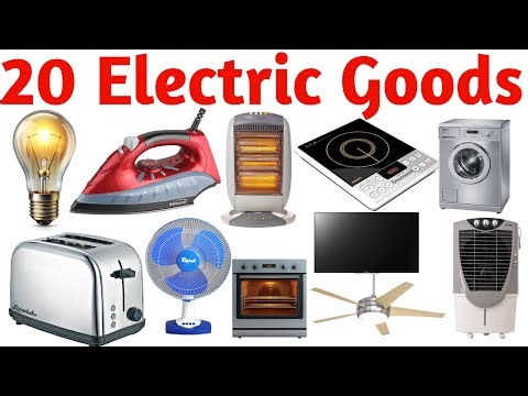 20 इलेक्ट्रिक सामान के नाम | Learn 20 Electric Goods Names in English with Pictures Easy Learning