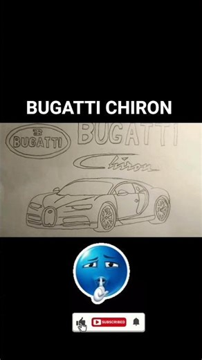 BUGATTI CHIRON realistic drawing 🔥💯 #bugatti #drawing