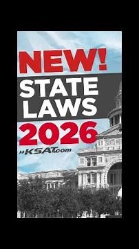 New Texas laws going into effect on Jan. 1, 2026