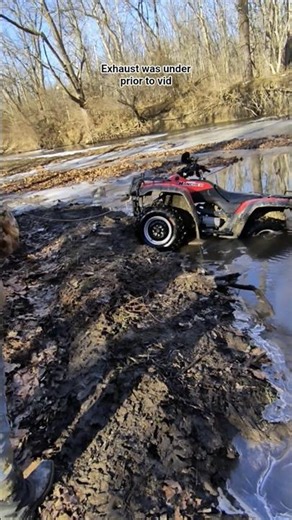 stuck #viralshort #automobile #wheelsinmud #offroad #mudding #viralsound #honda #fourwheeler #quad