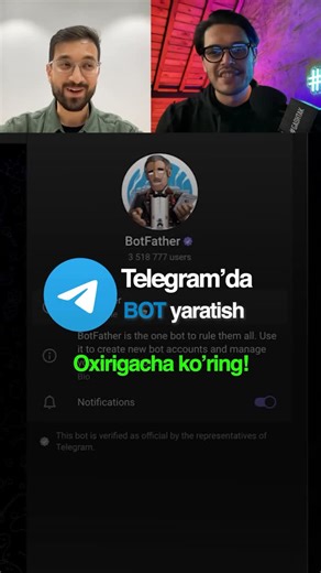 #GASHTAK PODCAST | Telegramda yordamchi-bot yarating! Bot yaratish va uni boshqa platformalarga ulash haqida to’liq ko’rsatuvda bilib oling. Siz ham sinab... | Instagram