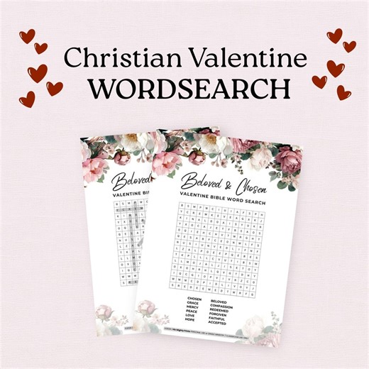 Christian Valentine Word Search for Bible Study, Church Event, Women’s Ministry Scripture-based Icebreaker, Vocabulary Puzzle for Youth - Etsy