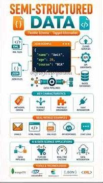 Understand Structured, Semi-Structured & Unstructured data in 180 seconds | Examples, uses & tools