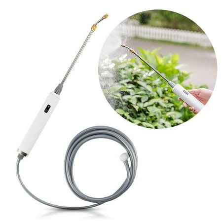Stainless Steel Water Hose sprayer in lawn and garden, 2 Spray Adjustable and One Click Easy Operation, Electric Hanheld Watering Wand Retractable 11-19 Inch Sprayer Wand with 9.8 Feet Hose - Walmart.ca