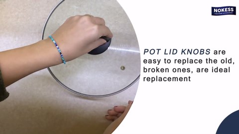 Universal Pot Lid Knob Compatible with Crockpot Lids, Pan Lid Replacement Handle, Heat Resistant Pot Knob for Glass, Steel Lids, Easy Grip Lid Handle, Kitchen Cookware, 2.75”x1.77” (2 Pack)
