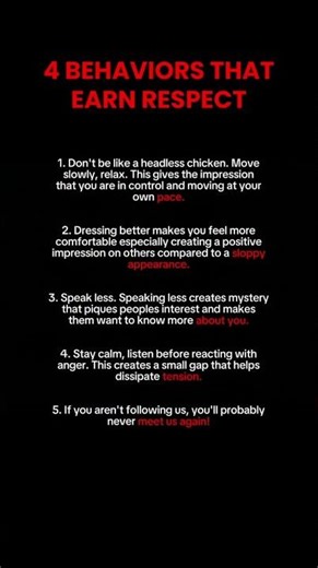 4 Powerful Behaviors That Instantly Earn Respect 🔥 | Level Up Your Presence