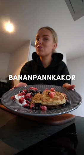 Bananpannkakor - Frukostrecept med Nilsson Vendelas