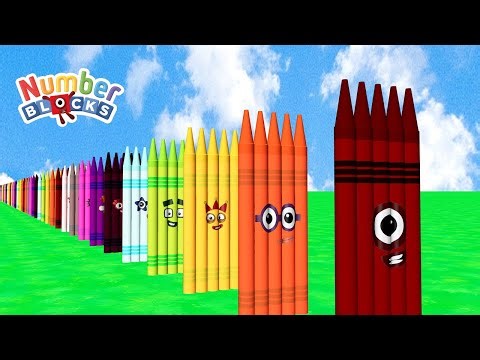 Counting Numberblocks on a Colorful Crayon | Learn Numbers 1 to 100 for Kids