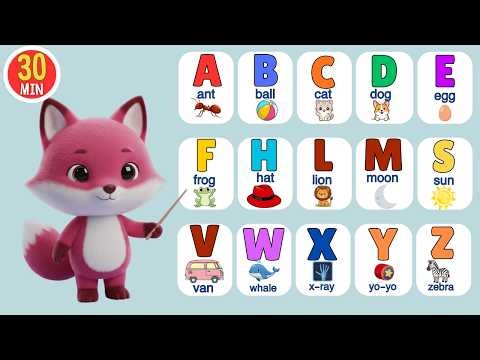 ABC Flashcards for Babies and Toddlers | Learn Alphabet Words A to Z | Preschool Learning Video