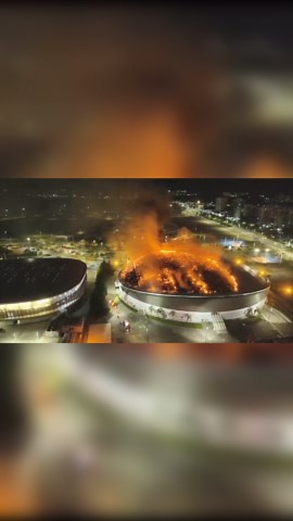 Fire severely burns roof of Rio Olympic velodrome