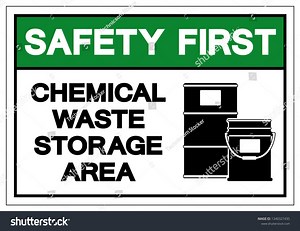 Safety First Chemical Waste Storage Area Stock Vector (Royalty Free) 1340327435 | Shutterstock