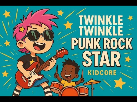 💫 Twinkle Twinkle Punk Rock Star - Kidcore #kidsmusic #musicforkids