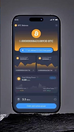 Crypto mining app design. Bitcoin Mining App 2025 🔥 #crypto #mobileapp #uiuxdesign #btcmining
