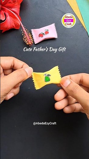 Quick and Easy Paper Candy Craft for Dad candy 🍬🥰 #shorts #diy #craft #fathersday #art