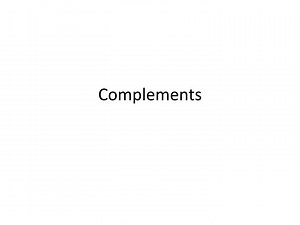 Complements - SlideServe