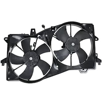 TRQ Radiator Dual Cooling Fan Assembly Compatible with 2002-2006 Mazda MPV MA3115131
