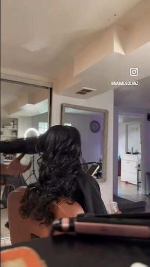 Sew-in extentions with body curls