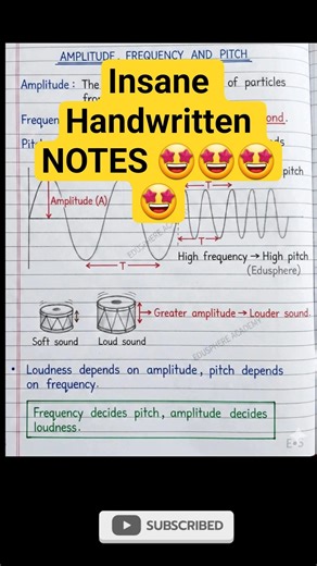Insane Handwritten notes on Sound waves #handwrittennotes #handwritten #sound #grade8