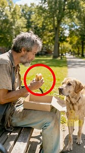 1.4M views · 22K reactions | A stray Labrador walked up to a man experiencing homelessness, gently asking for food. Even though he had only an old burger and was hungry himself, he chose to share it with the dog. A small moment that showed how big a heart can be, no matter the circumstances. #AI #kindness #heartwarming #gooddeeds #inspiration | Virum | Facebook
