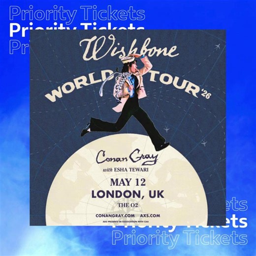 On O2 or with Virgin Media? Get Priority Tickets for Conan Gray and Wu-Tang Clan this morning. 🕘 9am Conan Gray 🕙 10am Wu-Tang Clan Priority Tickets > https://priority.o2.co.uk/tickets | The O2