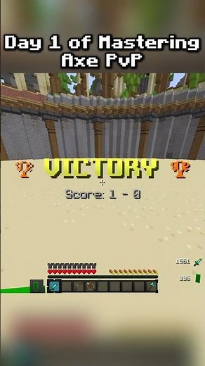 Day 1 Of Mastering Axe PvP #minecraft
