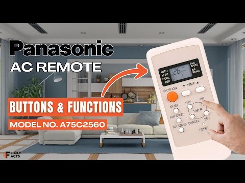 Panasonic AC Remote Buttons & Functions (Model : A75C2560) | RCL Heat Pump Remote Instructions
