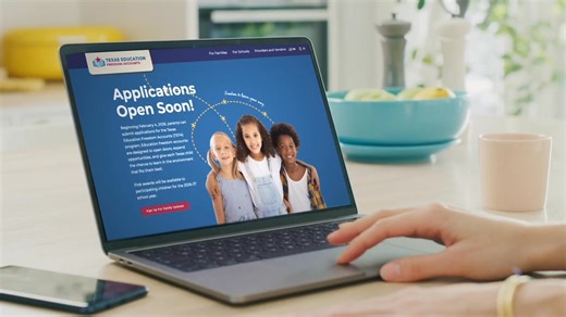 Texas Education Freedom Accounts applications open Feb. 4. Visit EducationFreedom.Texas.Gov to sign up for updates. | Texas Comptroller of Public Accounts