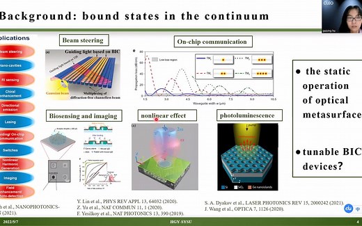 学术报告：Tunable Bound States in the Continuum With High Q Factors【FDTD超透镜仿真工作室】