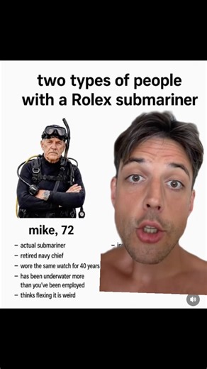 two types of people with a Rolex submariner