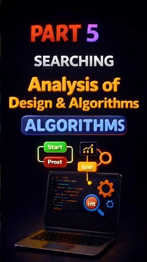 ADA Part 05 —Searching basics explained.#ADA #Searching #Algorithms #DSA #LinearSearch #BinarySearch
