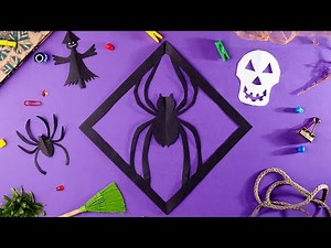 🕷️ How to Make a Simple Paper Spider Decoration [Step-by-Step Spider Cutting Tutorial]
