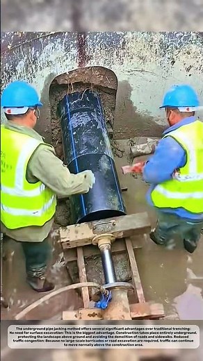 Installing HDPE Pipes Using The Pipe Jacking Method #job #building #machine #tools #workers