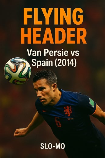 Van Persie FLYING Header vs Spain — World Cup 2014 | Slo-Mo Van...