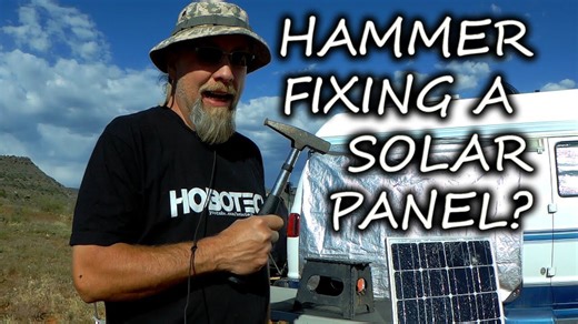 Using a hammer to repair a broken solar panel? #stupidtechfixes